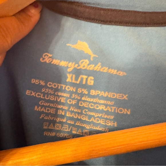 Tommy Bahama Blue T-Shirt - Picture 4 of 5